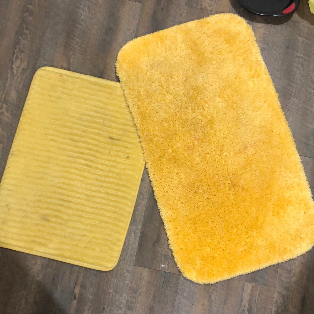 Bathroom rugs.